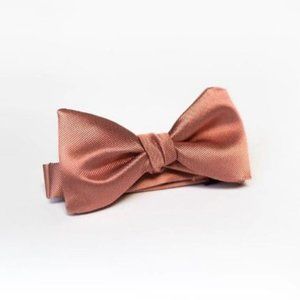 Kennedy Blue ‘SPICE’ Mens Adjustable Solid Bow Tie Brand New